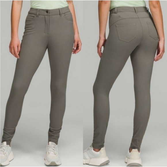 lululemon athletica Pants - Lululemon City Sleek Slim-Fit 5 Pocket HR Pant Size 32 Grey Sage